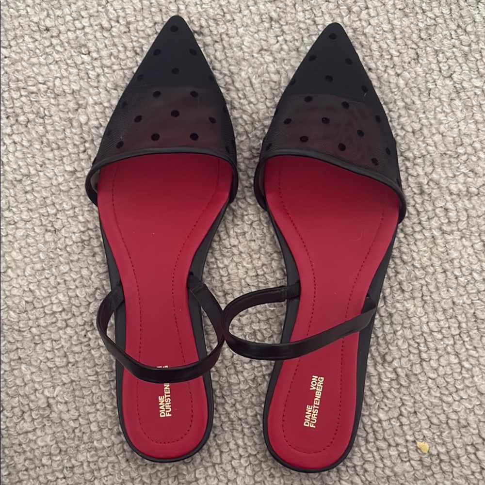 Diane von Furstenberg Black Women's slingback flat